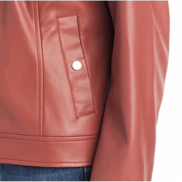 🆕 Vince Camuto Ladies' Faux Leather Jacket - Pink (NWT) - Picture 4 of 7